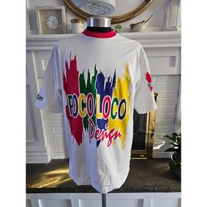 RARE Vtg POCO LOCO CLUB CANCUN Logo Multicolor T-Shirt 100% Cotton Mens Sz XXL